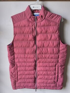 Peter Millar Pink Quilted Packable Down Vest